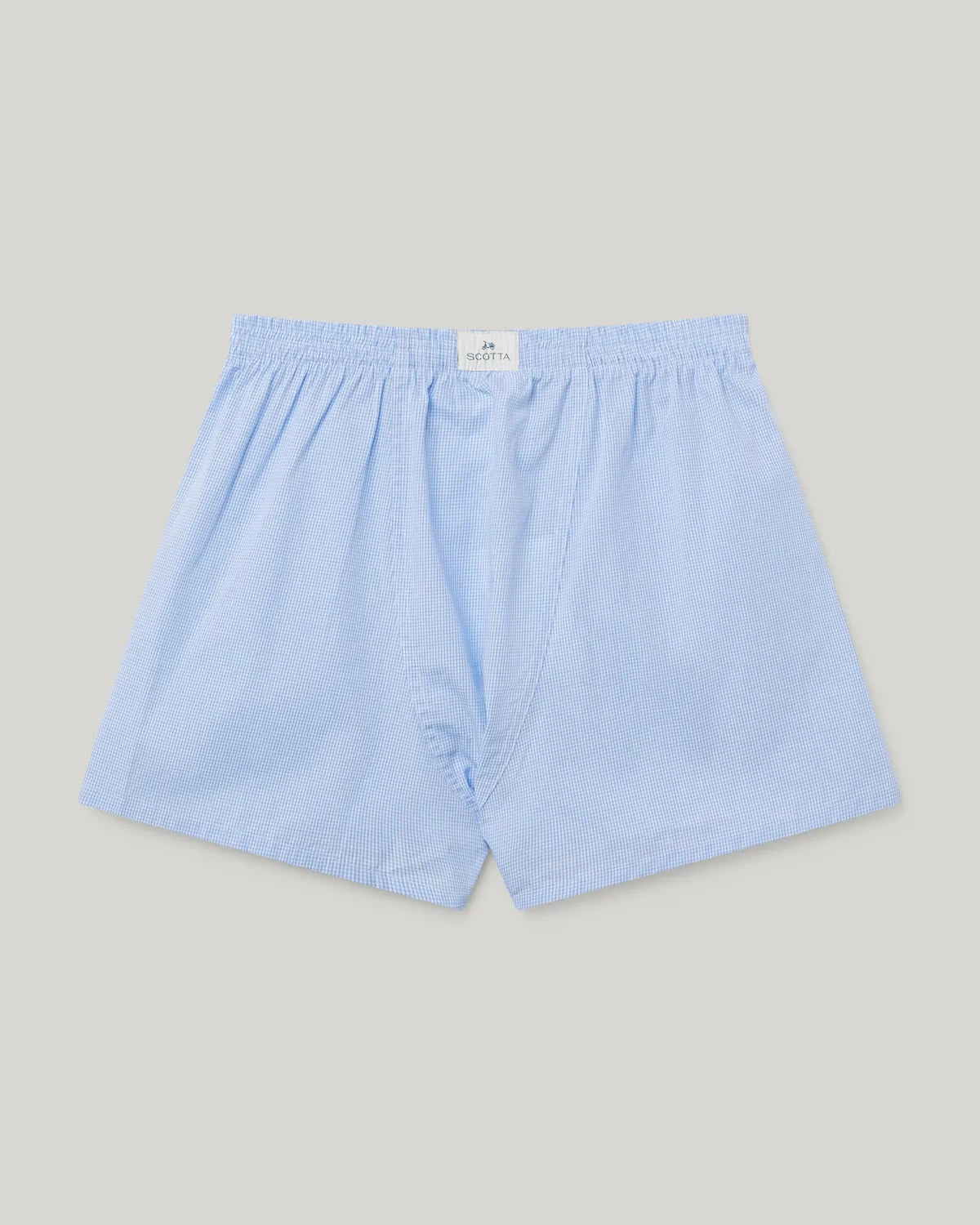 Calzoncillos vichy orgánico celeste | SCOTTA