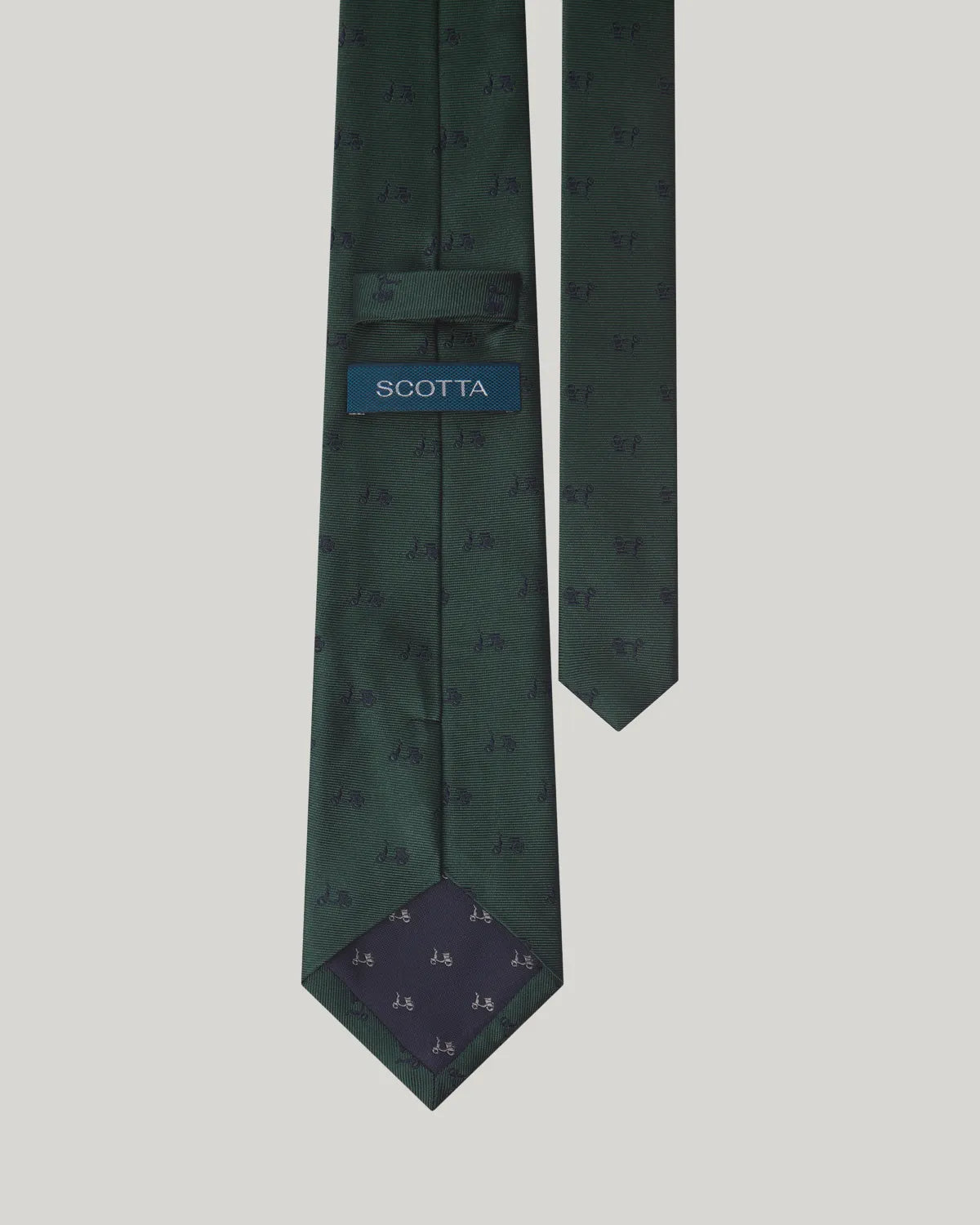 Corbata logo seda verde | SCOTTA