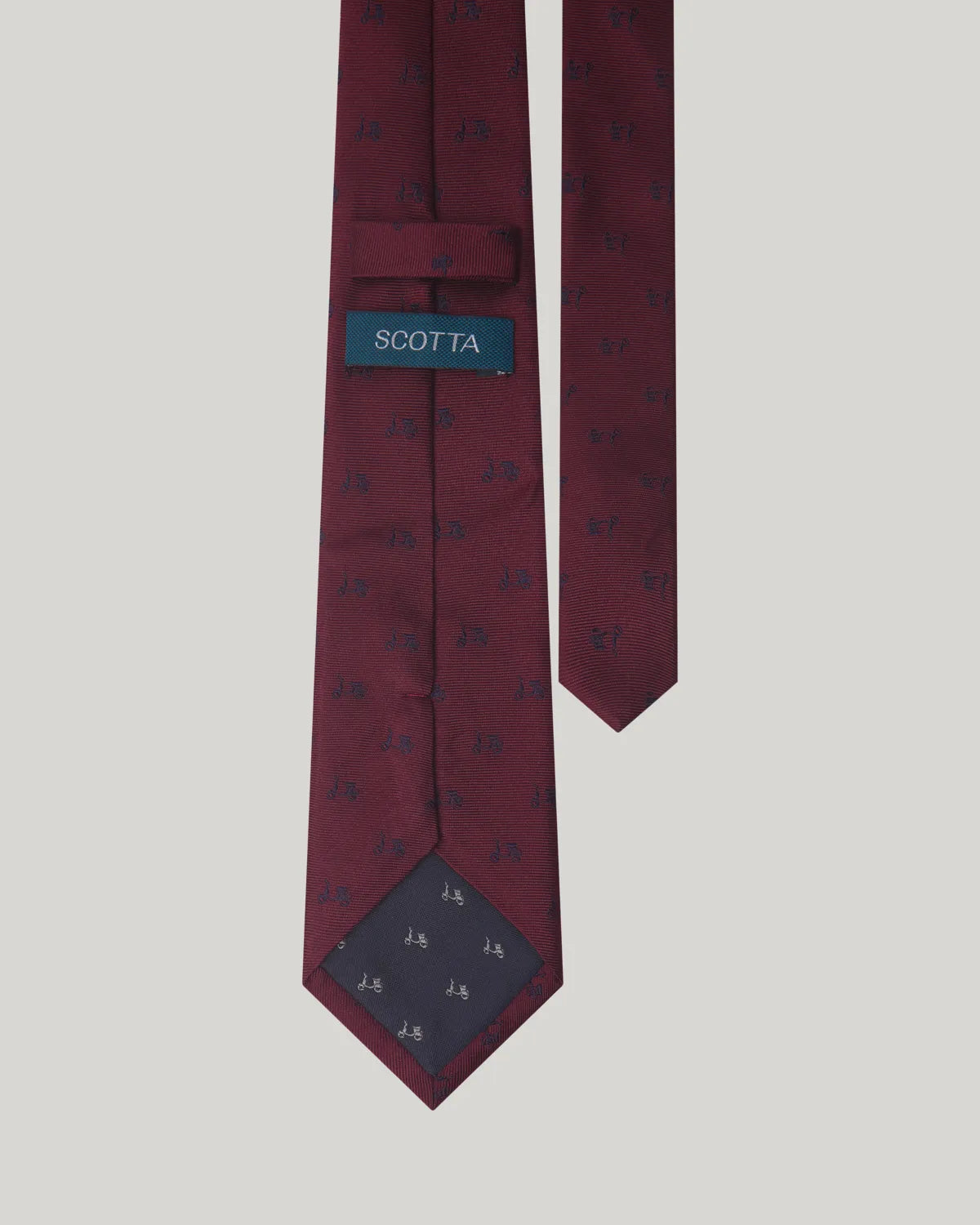 Corbata logo seda burdeos | SCOTTA