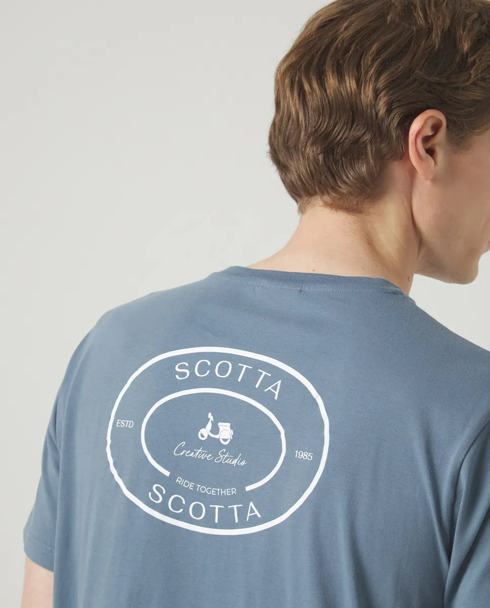 Camiseta Logo Espalda Denim | SCOTTA