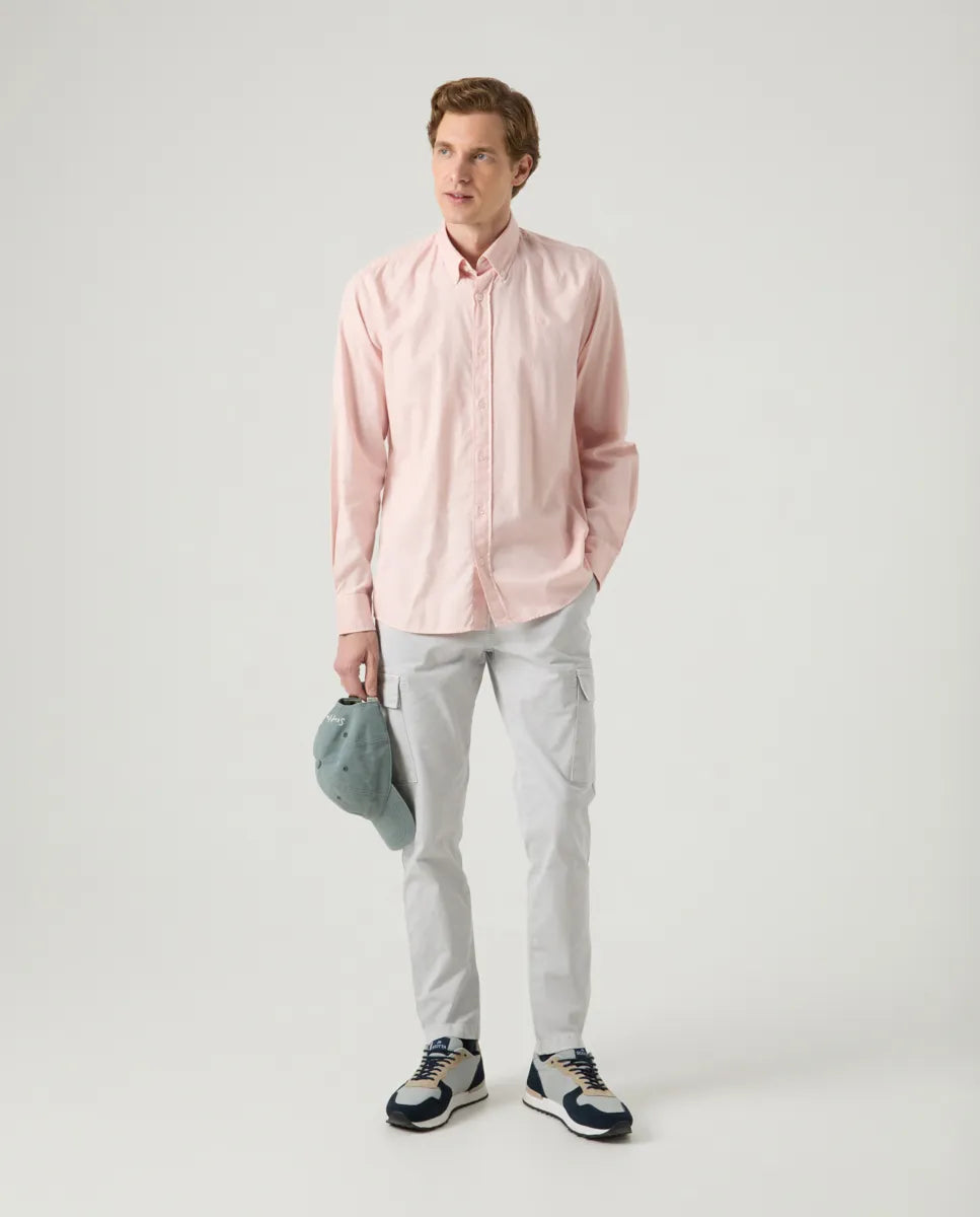 Camisa estructura pinpoint rosa palo | SCOTTA