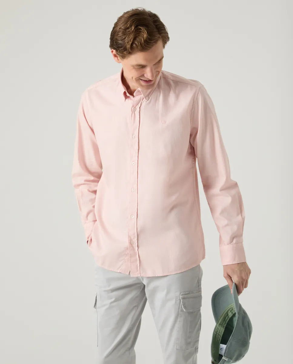 Camisa estructura pinpoint rosa palo | SCOTTA