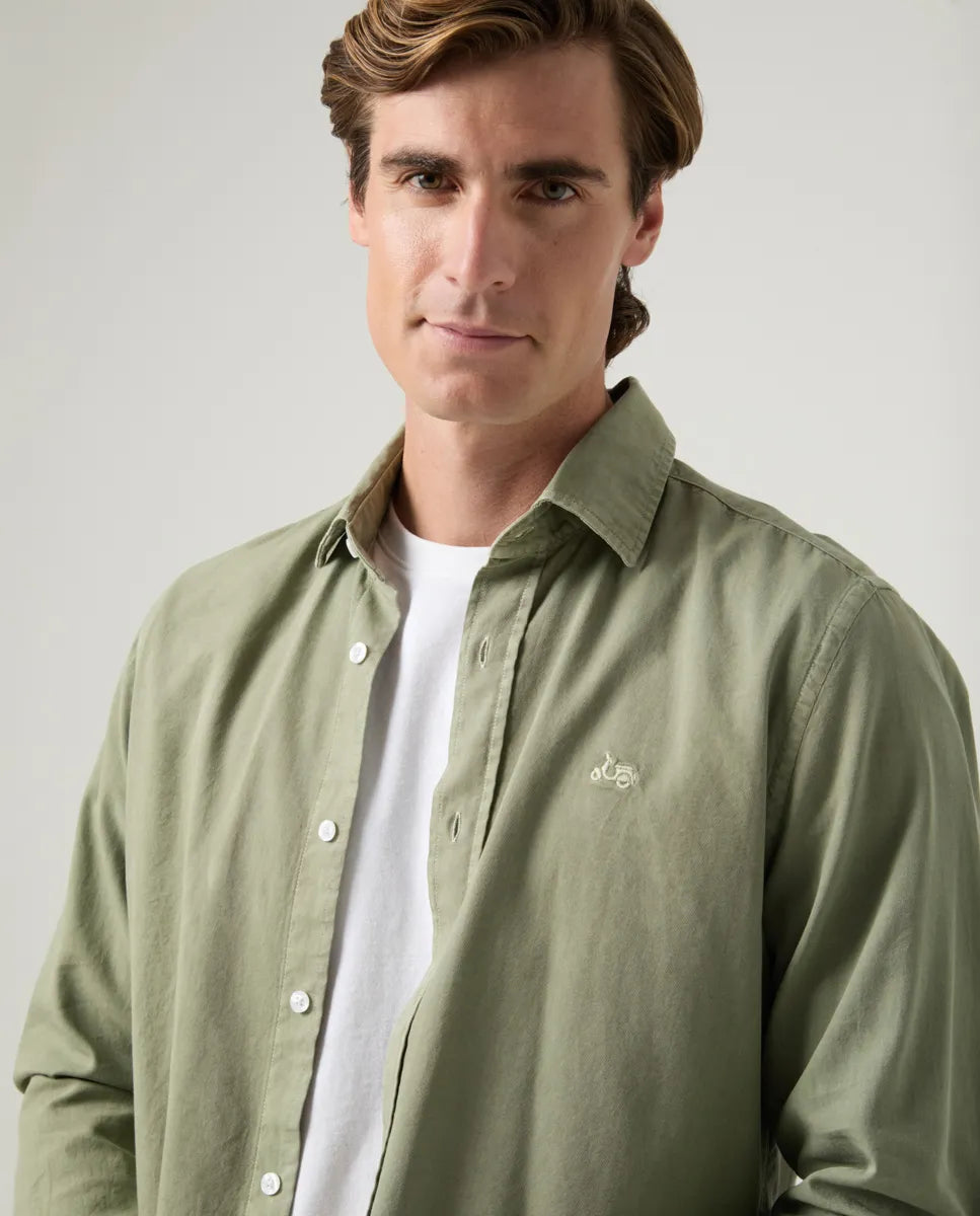 Camisa sarga khaki | SCOTTA