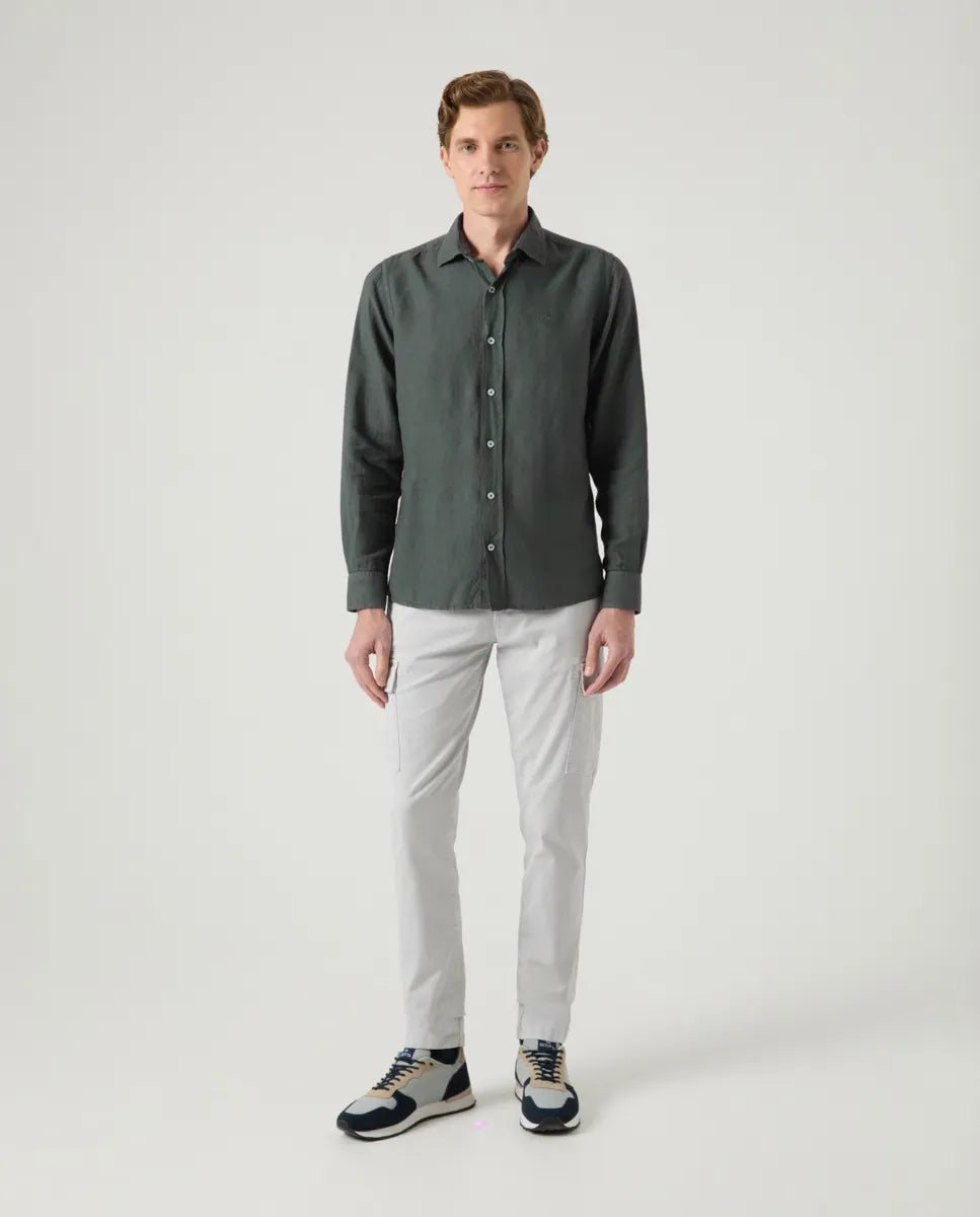 Camisa lissome li-co verde botella | SCOTTA