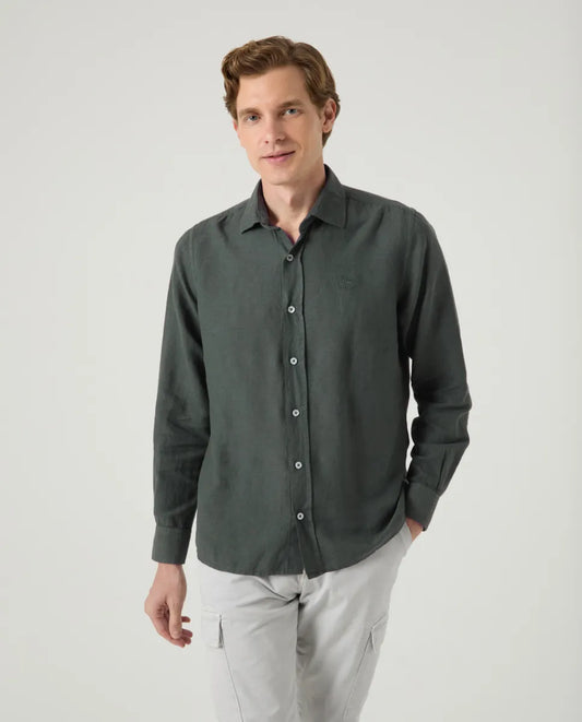 Camisa lissome li-co verde botella | SCOTTA