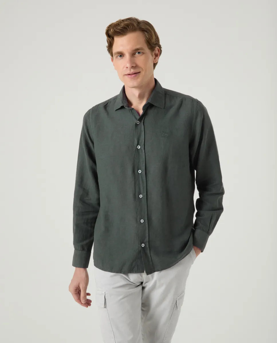 Camisa lissome li-co verde botella | SCOTTA
