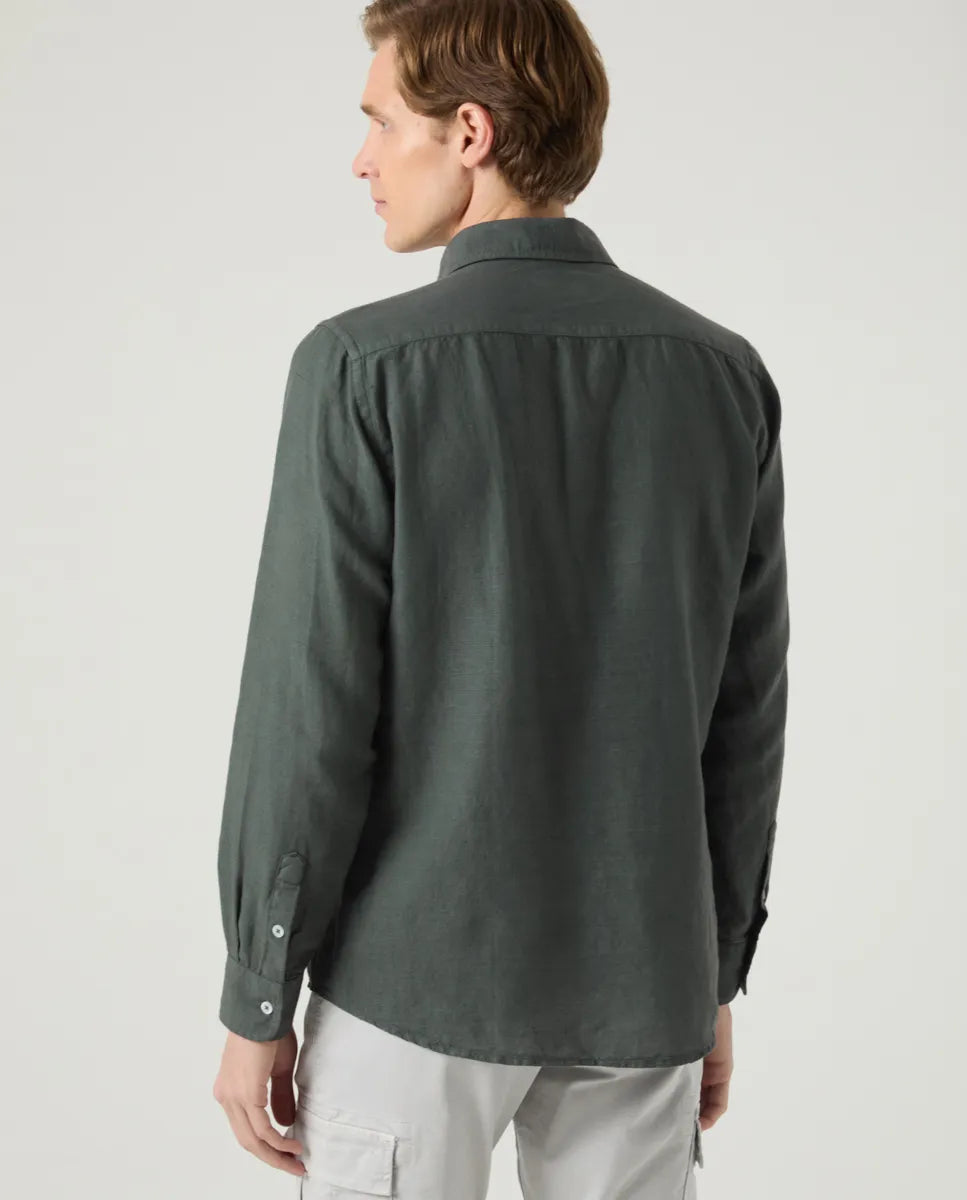 Camisa lissome li-co verde botella | SCOTTA