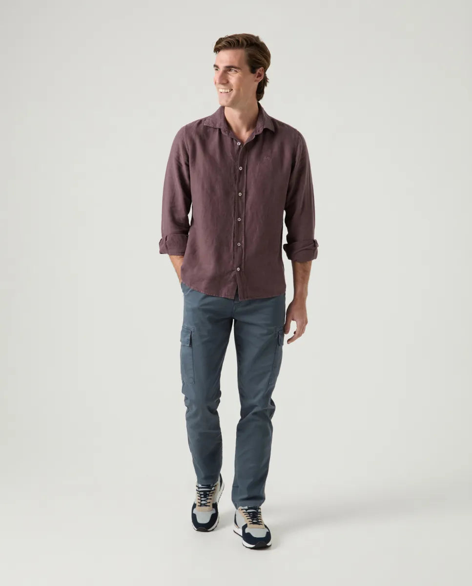 Camisa lissome li-co berenjena | SCOTTA