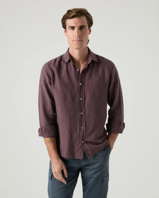 Camisa lissome li-co berenjena | SCOTTA