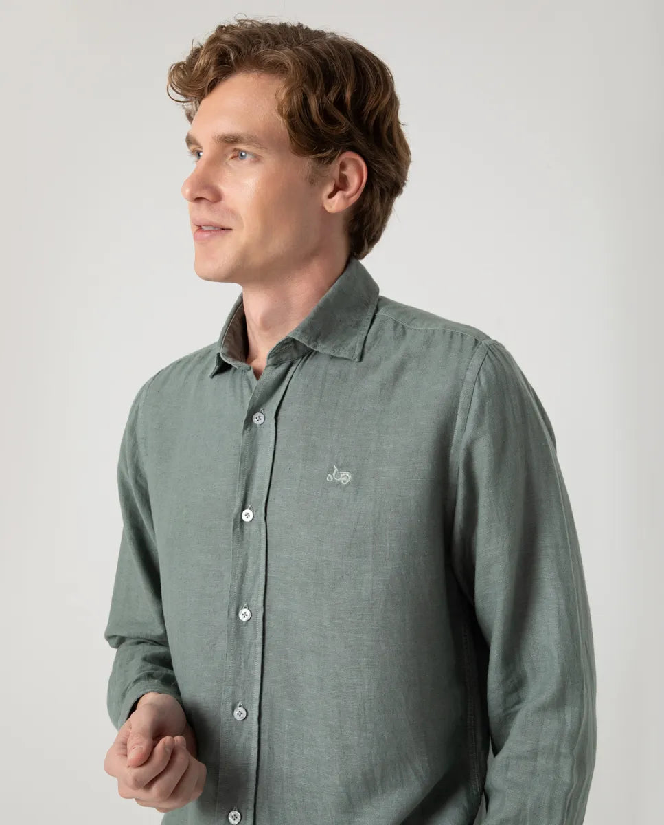 Camisa Linen Khaki | SCOTTA