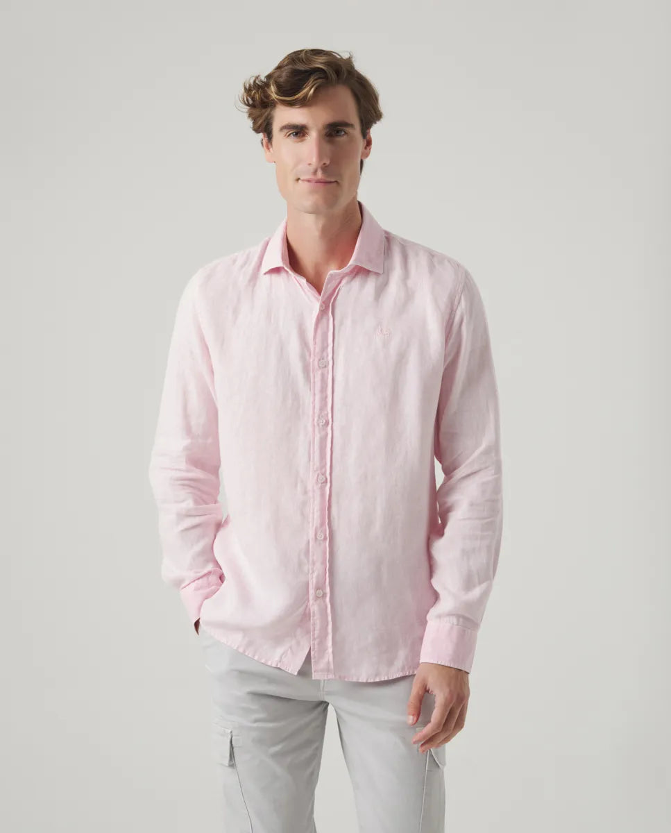 Camisa Linen Rosa Pastel | SCOTTA