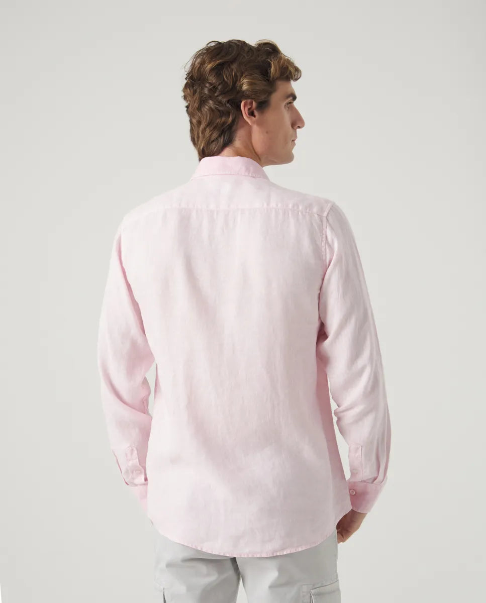 Camisa Linen Rosa Pastel | SCOTTA
