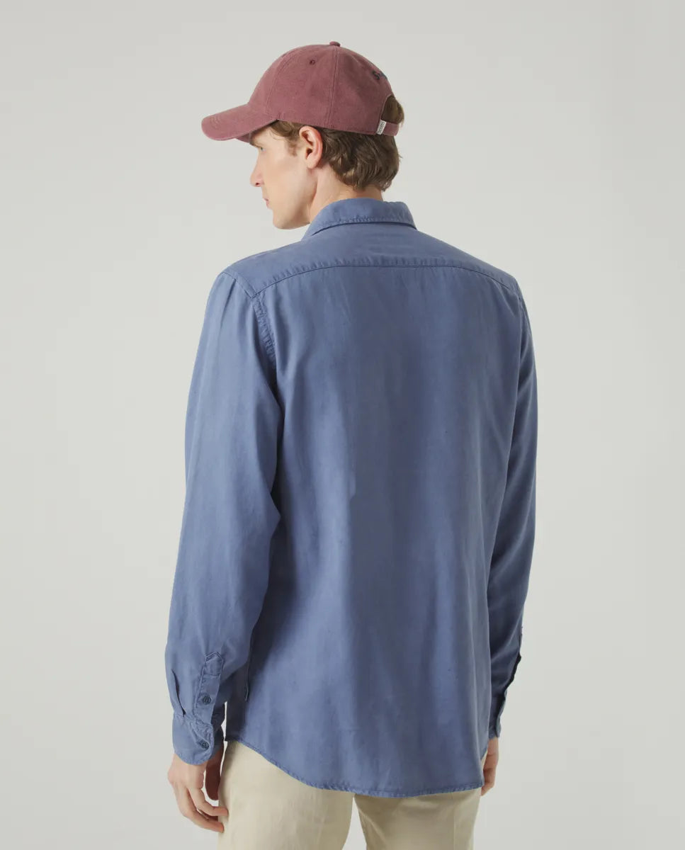 Camisa forest tencel linen azul denim | SCOTTA