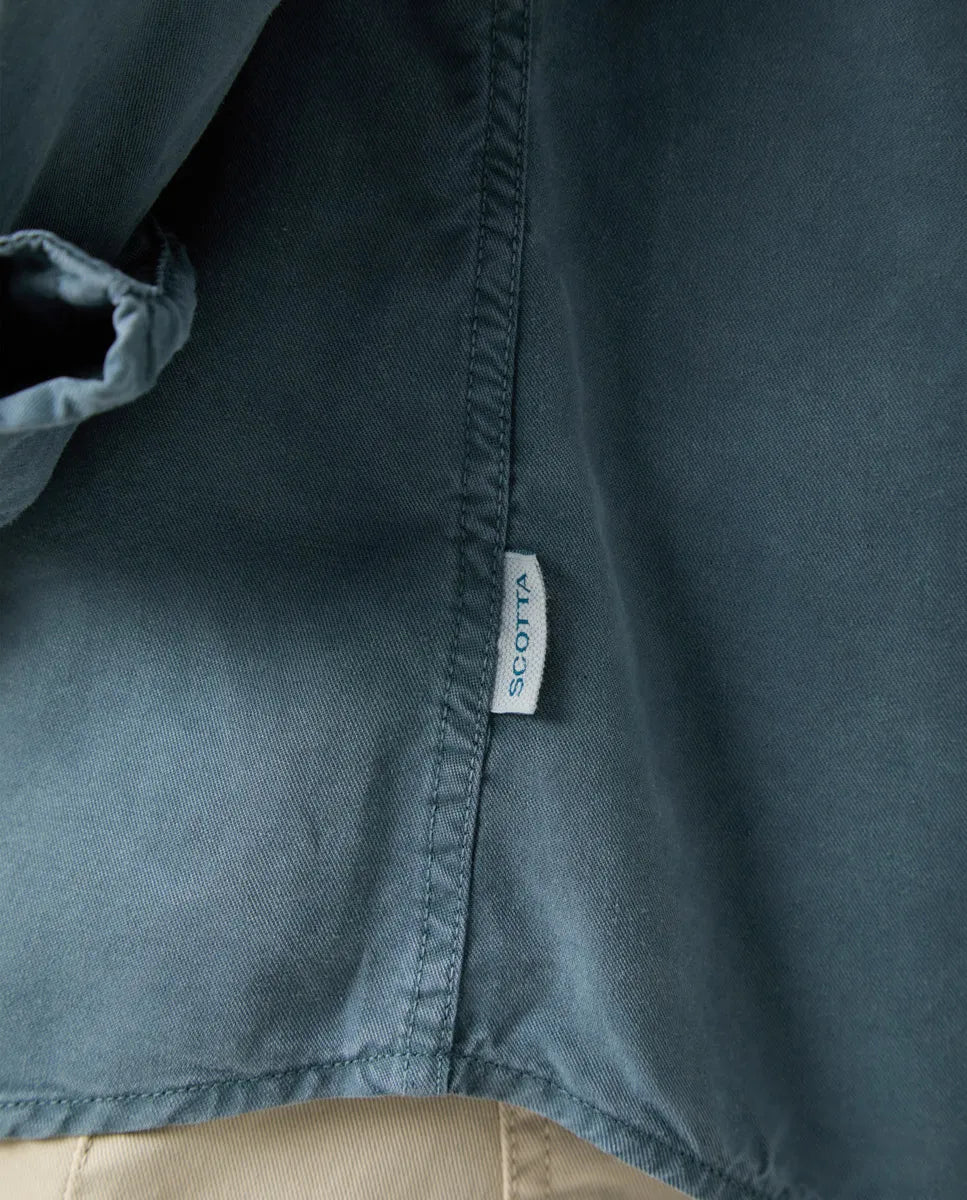 Camisa forest tencel linen verde botella | SCOTTA