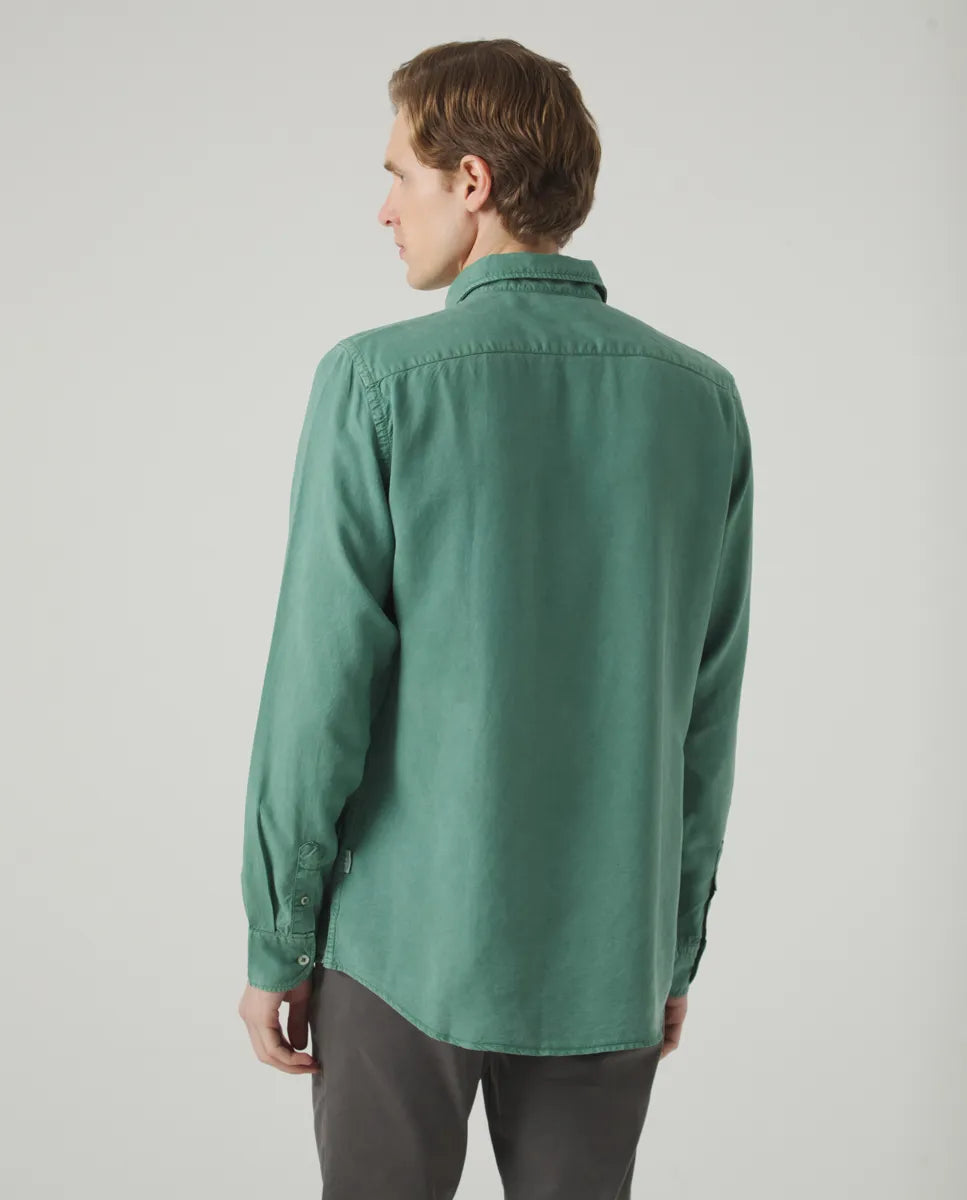 Camisa forest tencel linen océano | SCOTTA