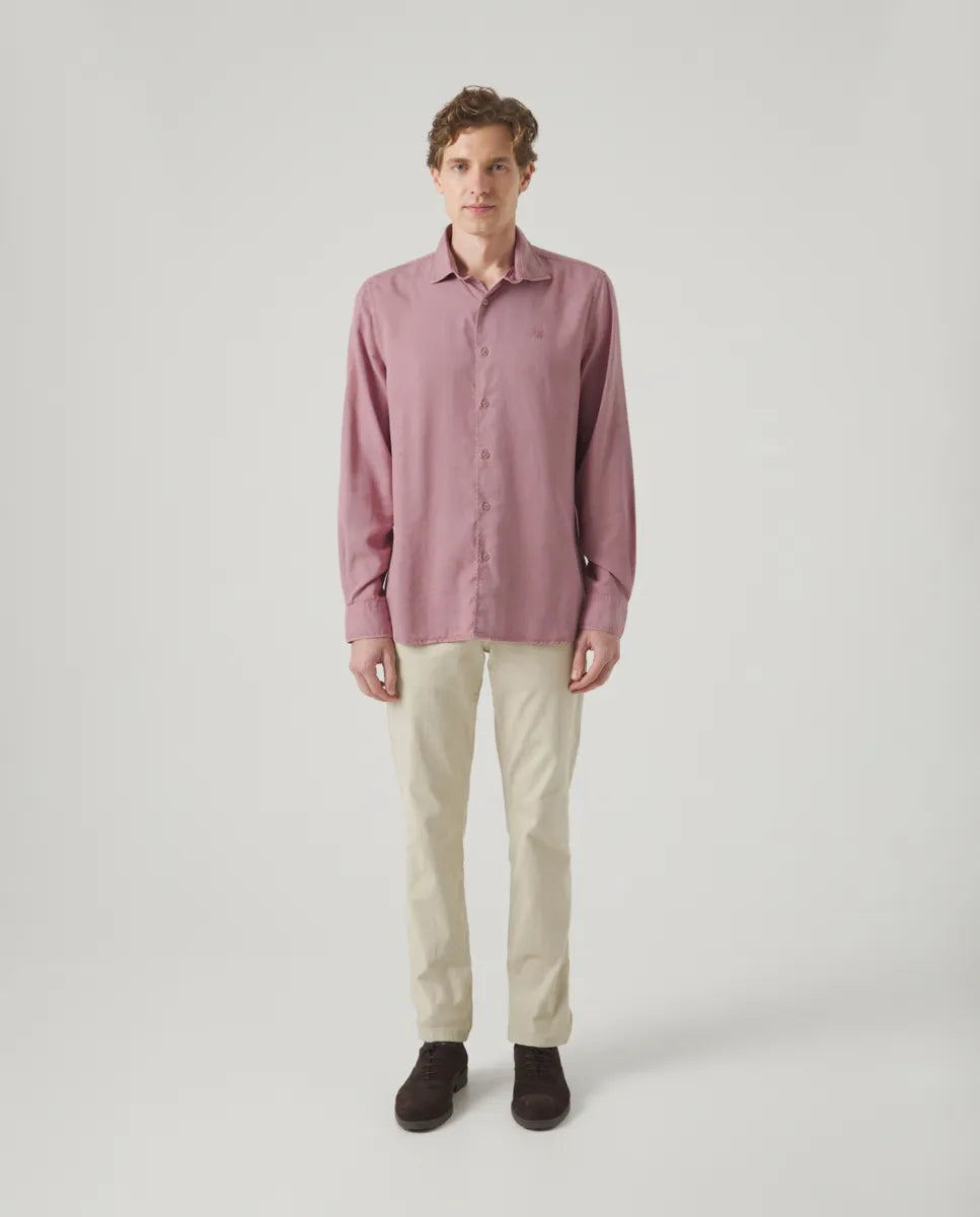 Camisa Forest Tencel Linen Burdeos | SCOTTA