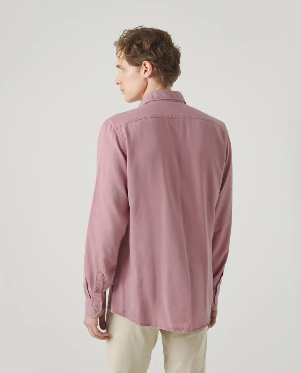 Camisa Forest Tencel Linen Burdeos | SCOTTA