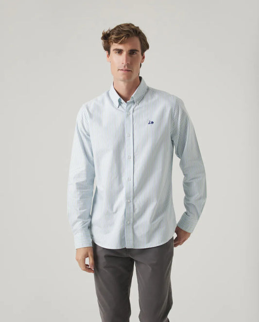 Camisa Oxford Rayas Verde | SCOTTA