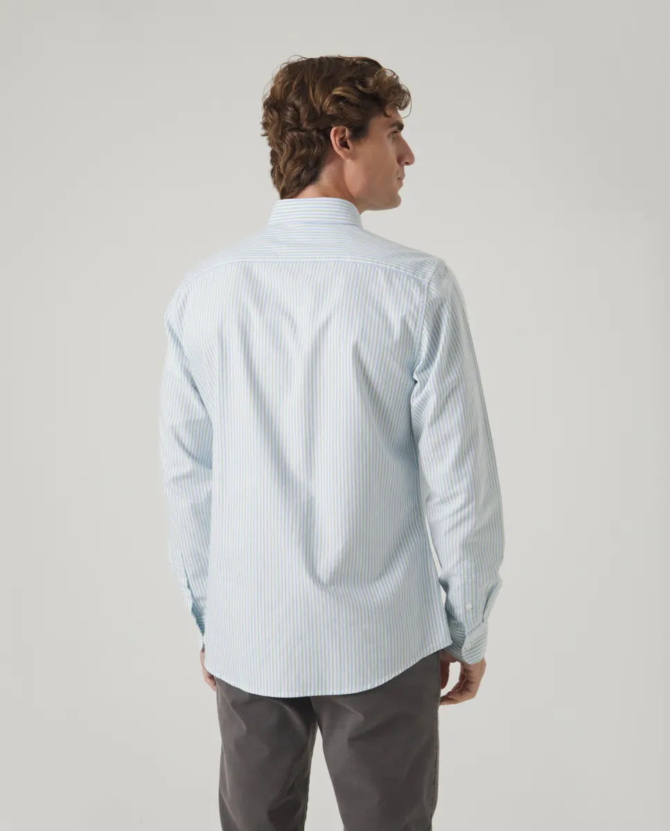 Camisa Oxford Rayas Verde | SCOTTA