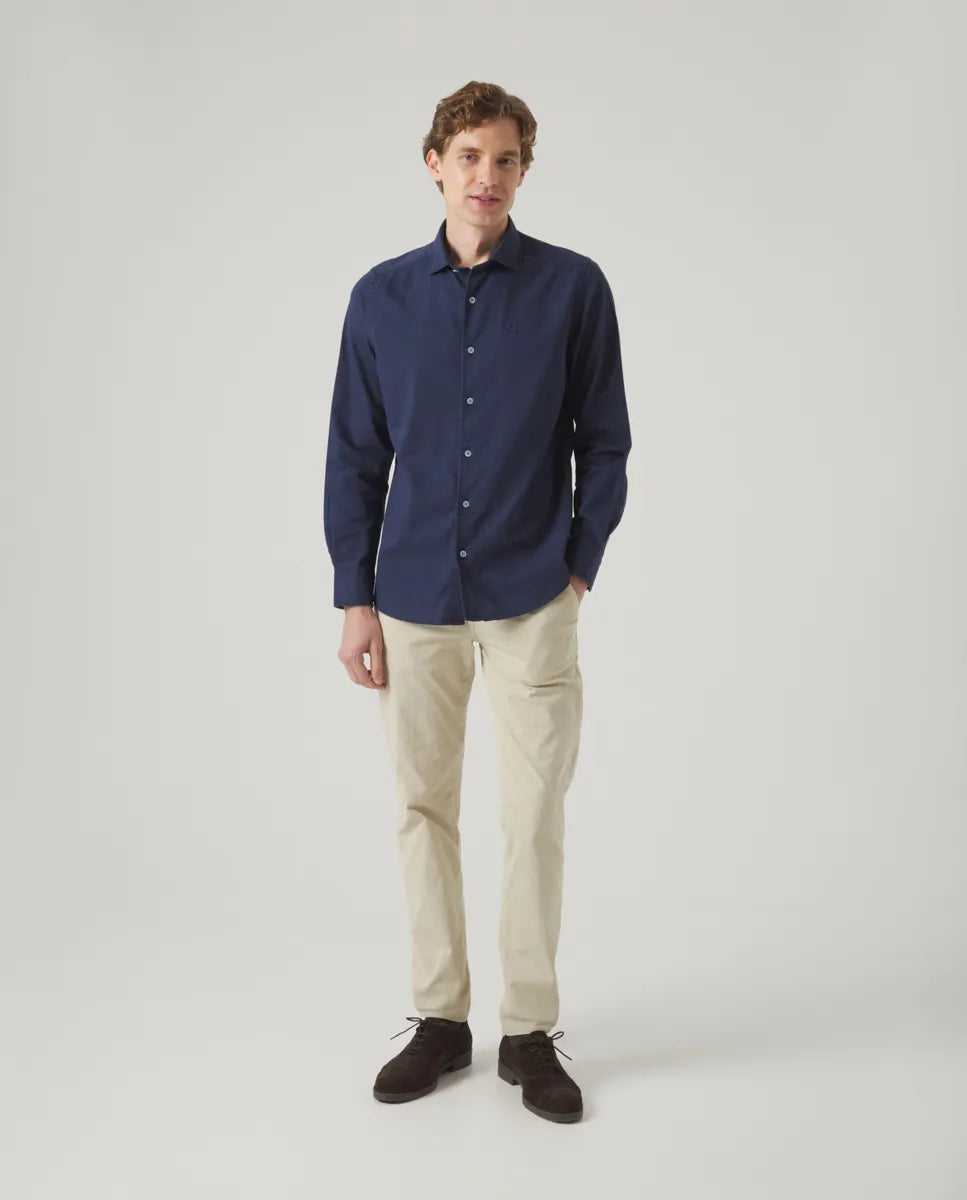 Camisa oxford tintada marino | SCOTTA