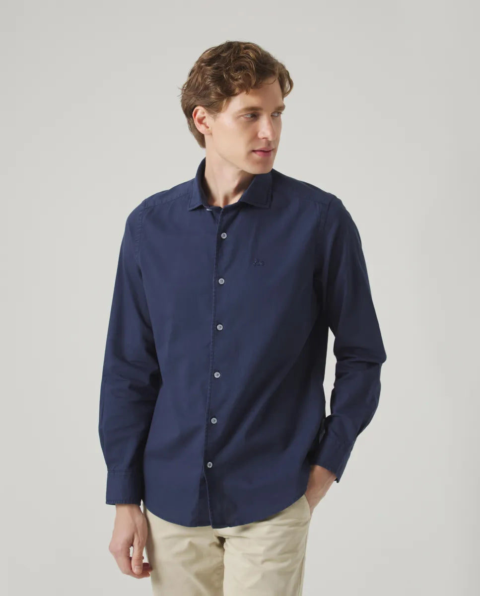 Camisa oxford tintada marino | SCOTTA