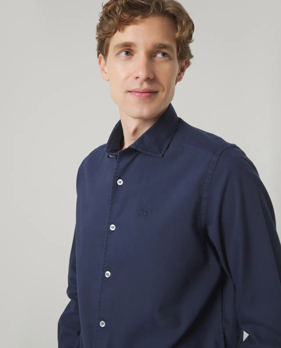 Camisa oxford tintada marino | SCOTTA