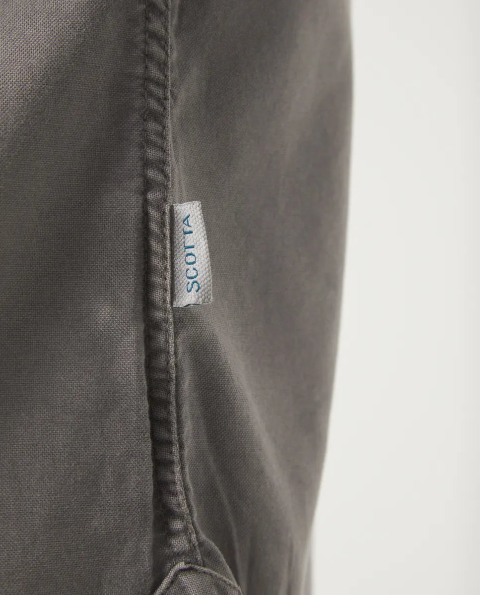 Camisa oxford tintada gris | SCOTTA