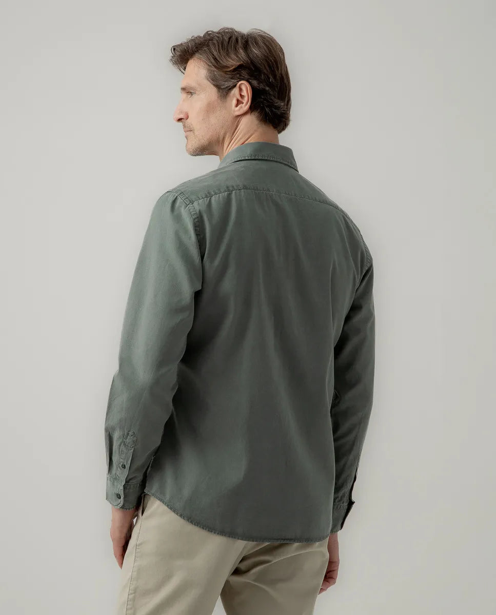 Camisa confort tencel kaki | SCOTTA