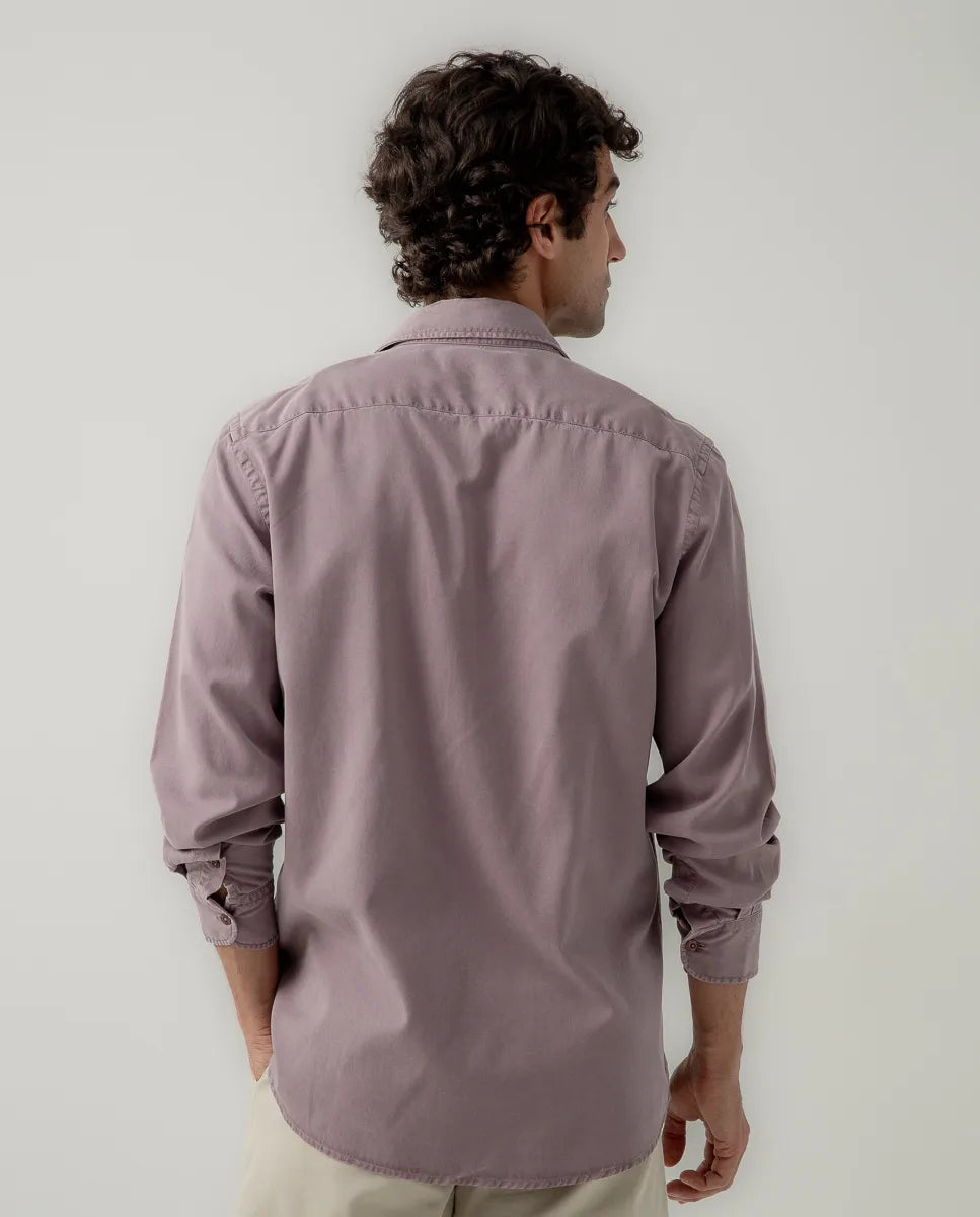 Camisa confort tencel rosa | SCOTTA