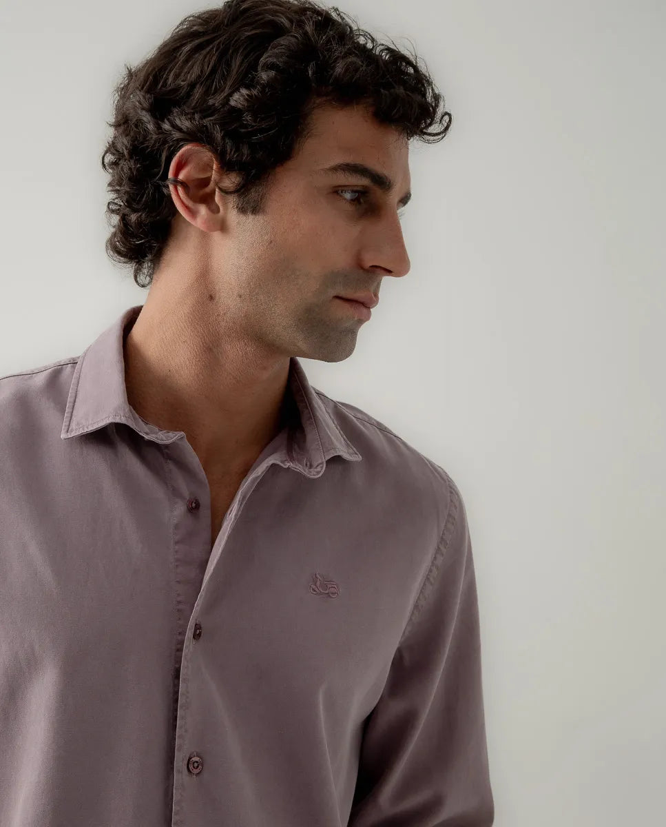 Camisa confort tencel rosa | SCOTTA