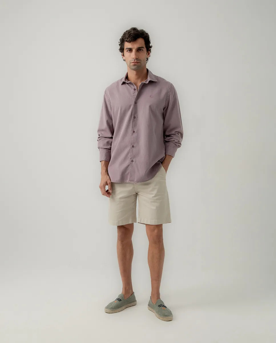 Camisa confort tencel rosa | SCOTTA
