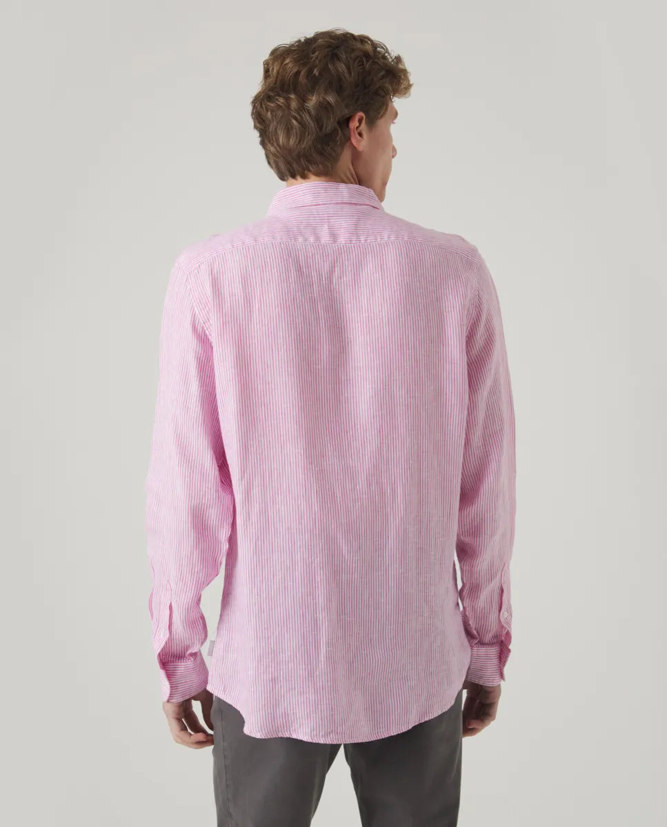 Camisa sport raya linen rosa | SCOTTA