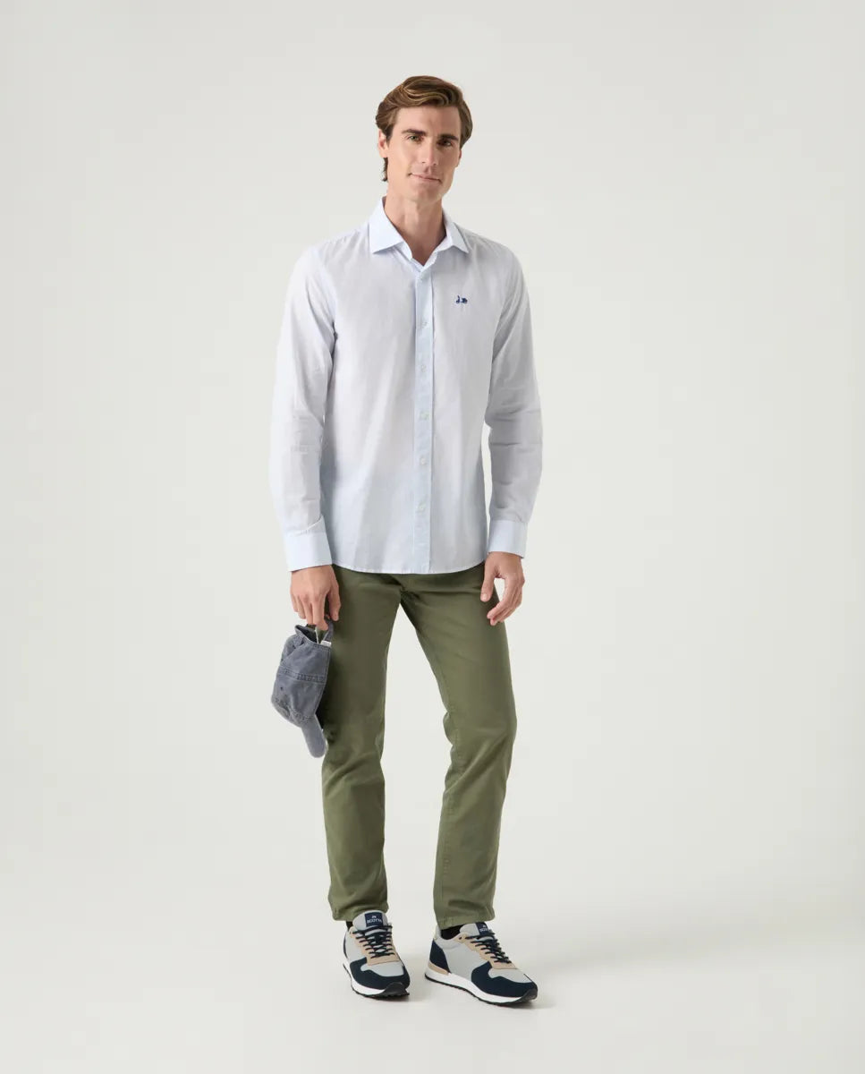 Camisa sport stripes celeste | SCOTTA