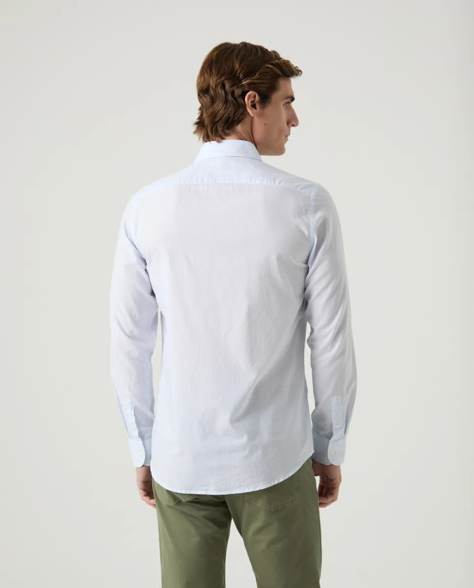 Camisa sport stripes celeste | SCOTTA