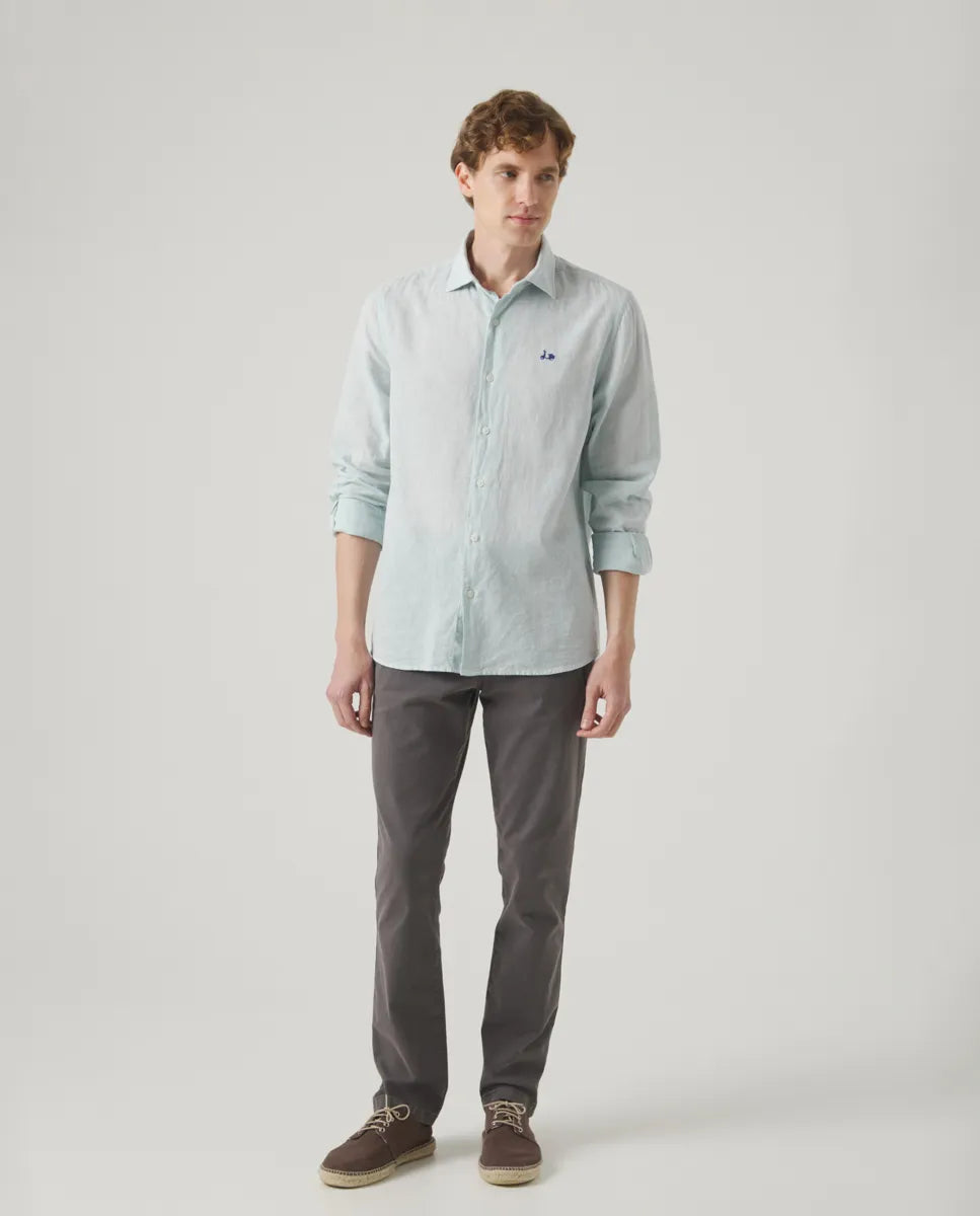Camisa gallo li-co verde agua | SCOTTA