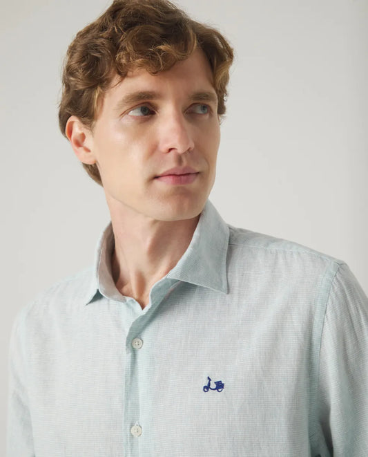 Camisa gallo li-co verde agua | SCOTTA