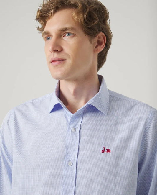 Camisa Vichy celeste | SCOTTA