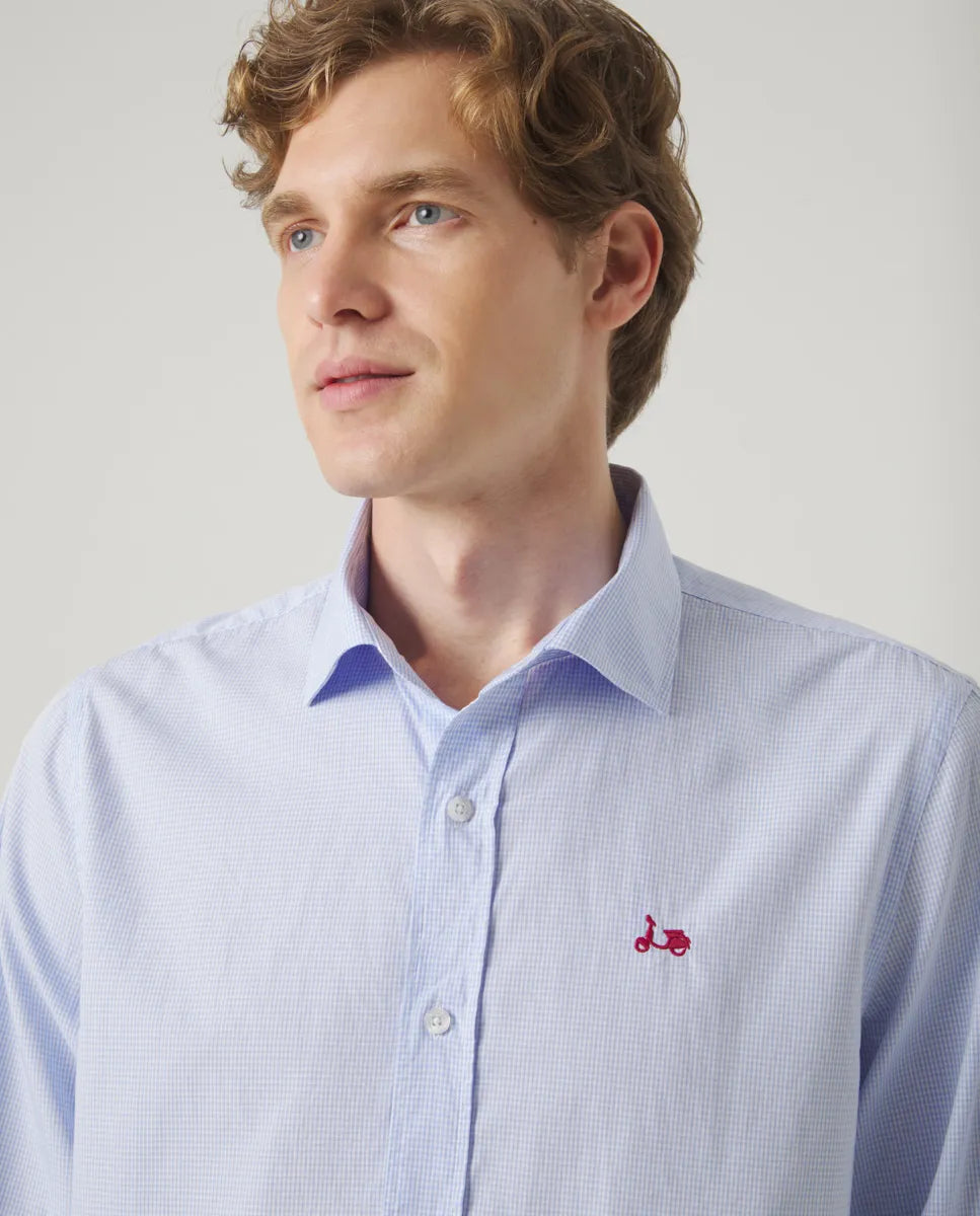 Camisa Vichy celeste | SCOTTA
