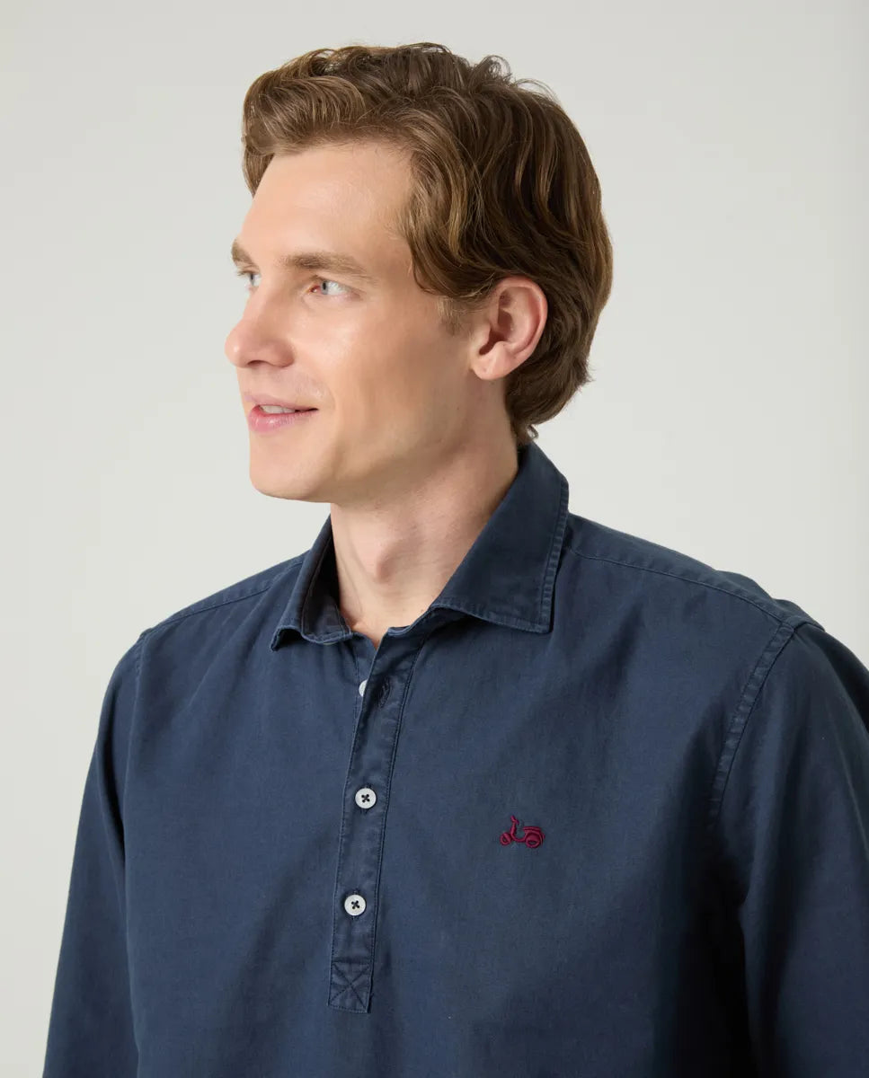 Camisa Polera Lissome Li-Co Marino | SCOTTA