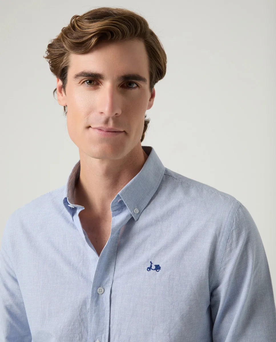 Camisa Mil Cuadros Azul Denim | SCOTTA