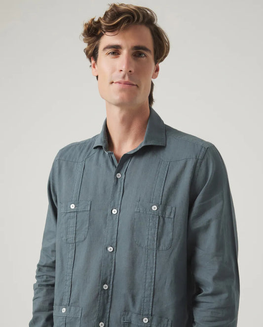 Camisa Guayabera Li-Co Marino | SCOTTA