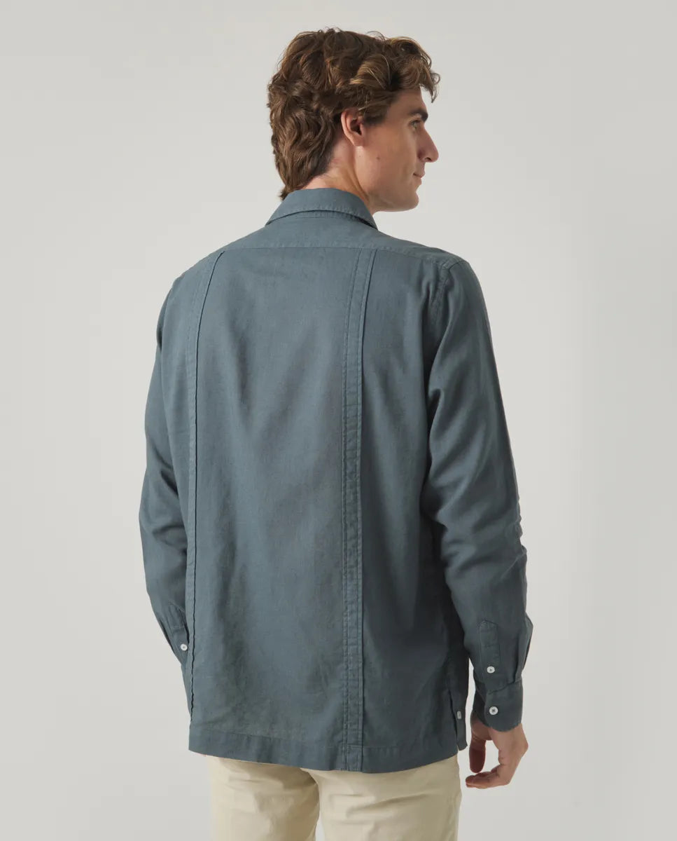 Camisa Guayabera Li-Co Marino | SCOTTA