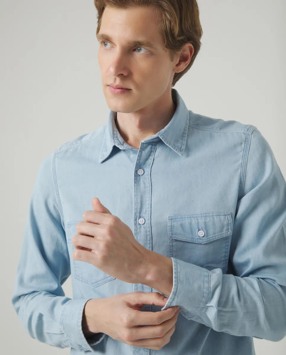 Camisa Denim Pockets Indigo | SCOTTA