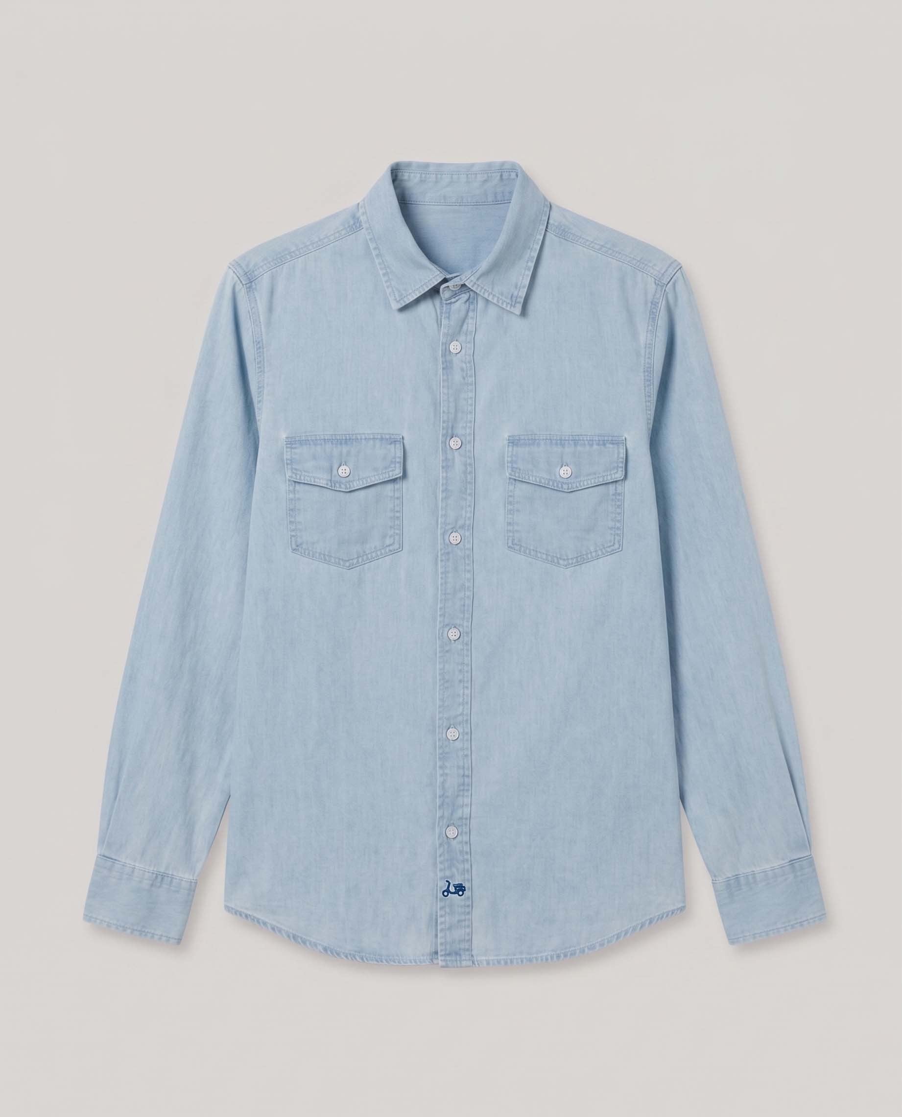 Camisa Denim Pockets Indigo | SCOTTA