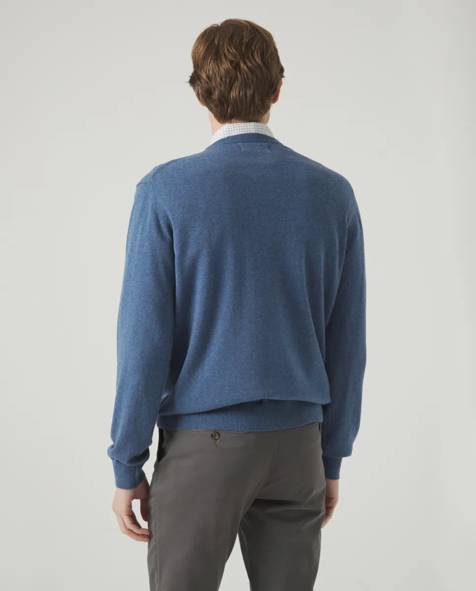 Jersey Classic Crew Neck Cotton Denim | SCOTTA