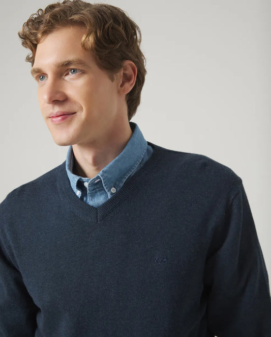 Jersey Classic V Neck Cotton Marino | SCOTTA