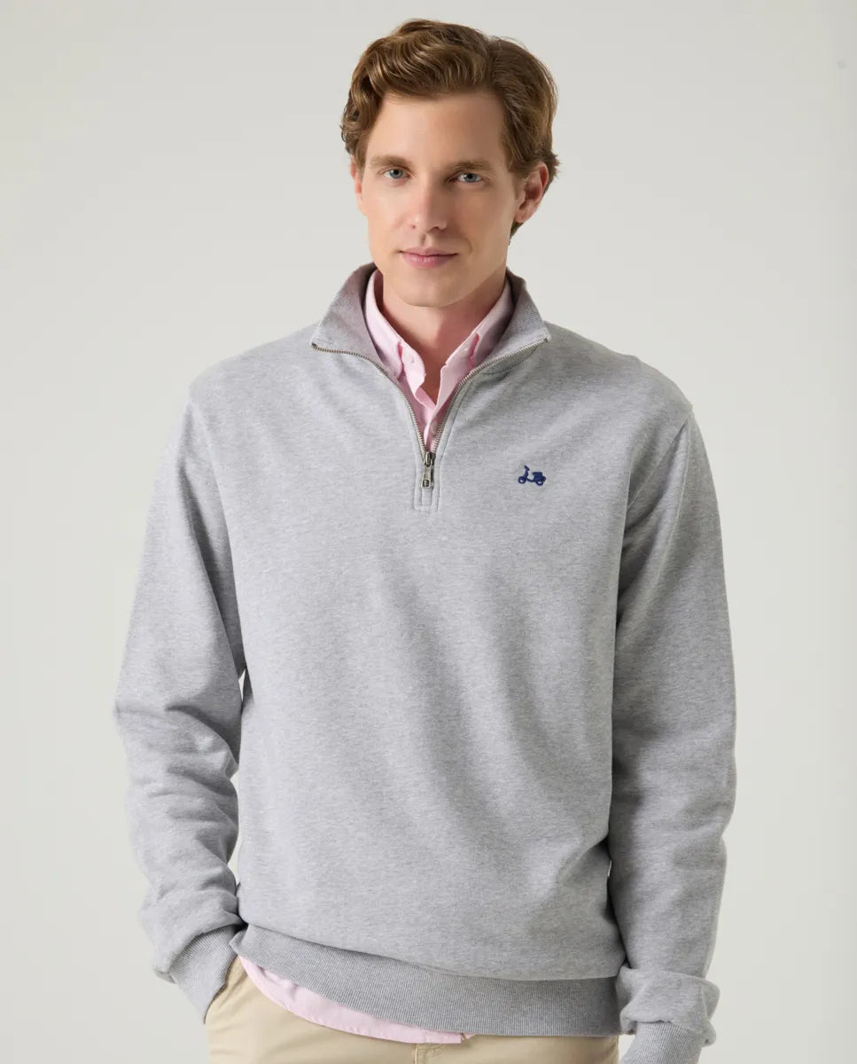 Sudadera Zip Gris | SCOTTA
