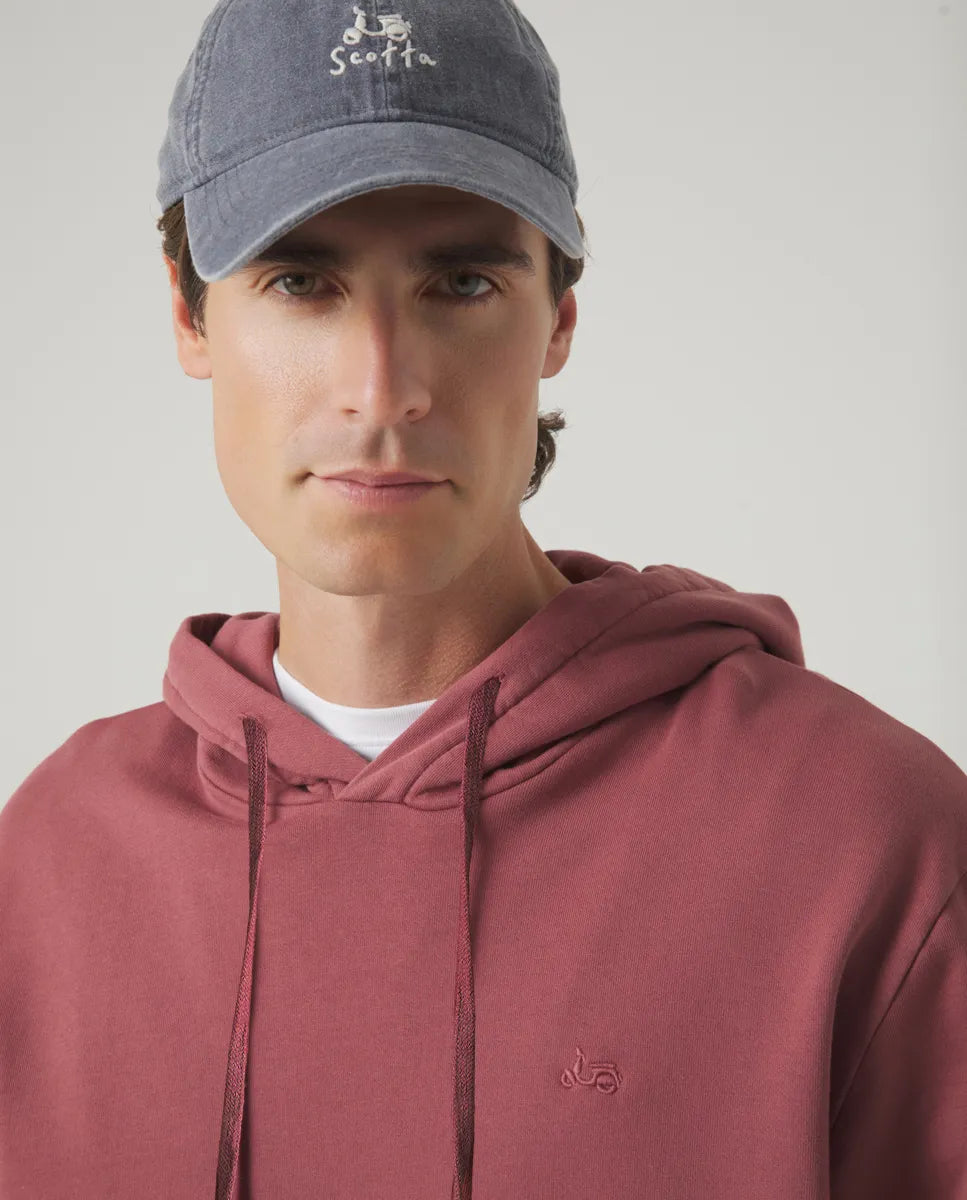 Sudadera hoodie burdeos | SCOTTA