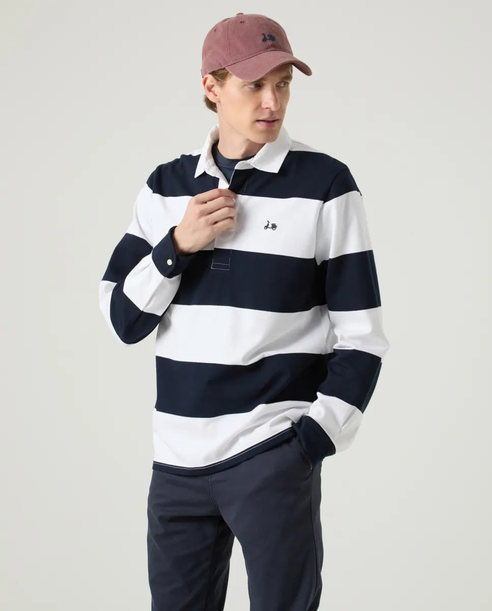 Polo James Stripes Marino | SCOTTA
