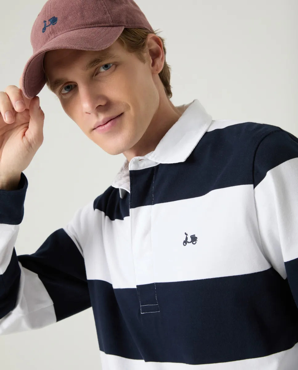 Polo James Stripes Marino | SCOTTA